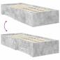 Preview: Bettrahmen Beton Grau und Silber 75 x 190 cm Holzwerkstoff