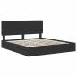 Preview: Bettrahmen mit Schubladen Schwarz 200 x 200 cm Holzwerkstoff