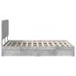 Preview: Bettrahmen mit Schubladen Beton Grau 150 x 200 cm Holzwerkstoff