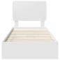 Preview: Bettrahmen mit Schubladen Weiß 90 x 200 cm Holzwerkstoff
