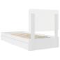 Preview: Bettrahmen mit Schubladen Weiß 90 x 200 cm Holzwerkstoff