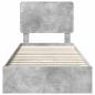 Preview: Bettrahmen mit Schubladen Beton Grau 90 x 200 cm Holzwerkstoff