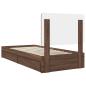 Preview: Bettrahmen Braun Eichen-Optik 75 x 190 cm Holzwerkstoff