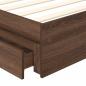 Preview: Bettrahmen Braun Eichen-Optik 75 x 190 cm Holzwerkstoff