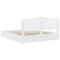 Preview: Bettrahmen mit Schubladen Weiß 200 x 200 cm Holzwerkstoff