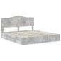 Preview: Bettrahmen mit Schubladen Beton Grau 200 x 200 cm Holzwerkstoff