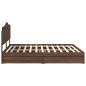Preview: Bettrahmen Braun Eichen-Optik 200 x 200 cm Holzwerkstoff