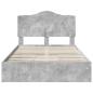 Preview: Bettrahmen mit Schubladen Beton Grau 135 x 190 cm Holzwerkstoff