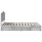 Preview: Bettrahmen mit Schubladen Beton Grau 135 x 190 cm Holzwerkstoff