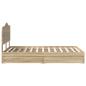 Preview: Bettrahmen mit Kopfteil Sonoma-Eiche 120 x 190 cm Holzwerkstoff