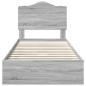 Preview: Bettrahmen mit Kopfteil Graues Sonoma 90 x 200 cm Holzwerkstoff