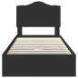 Preview: Bettrahmen mit Schubladen Schwarz 90 x 190 cm Holzwerkstoff