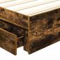 Preview: Bettrahmen Geräucherte Eiche 90 x 190 cm Holzwerkstoff
