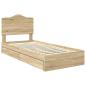 Preview: Aufbewahrungsbett Sonoma-Eiche 70 x 190 cm Holzwerkstoff