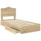 Preview: Aufbewahrungsbett Sonoma-Eiche 70 x 190 cm Holzwerkstoff