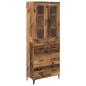 Preview: Highboard Wandmontiert Altholz 69,5 x 34 x 180 cm Holzwerkstoff