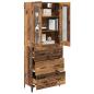 Preview: Highboard Wandmontiert Altholz 69,5 x 34 x 180 cm Holzwerkstoff