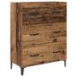 Preview: Highboard Wandmontiert Altholz 69,5 x 34 x 180 cm Holzwerkstoff