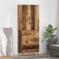 Preview: ARDEBO.de - Highboard Wandmontiert Altholz 69,5 x 34 x 180 cm Holzwerkstoff