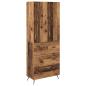 Preview: Highboard Wandmontiert Altholz 69,5 x 34 x 180 cm Holzwerkstoff