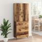 Preview: Highboard Wandmontiert Altholz 69,5 x 34 x 180 cm Holzwerkstoff