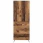 Preview: Highboard Wandmontiert Altholz 69,5 x 34 x 180 cm Holzwerkstoff