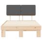 Preview: Bettgestell mit gepolstertem Kopfteil Dunkelgrau 120 x 200 cm