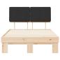 Preview: Bettgestell mit gepolstertem Kopfteil Schwarz 120 x 200 cm
