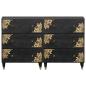 Preview: Sideboard 2 pcs Schwarz 60 x 33 x 75 cm Massivholz Mango