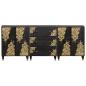 Preview: Badezimmerschrank-Set mit Regal 3 pcs Schwarz 180 x 33 x 75 cm