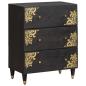 Preview: Badezimmerschrank-Set mit Regal 3 pcs Schwarz 180 x 33 x 75 cm