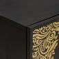 Preview: Badezimmerschrank-Set mit Tür 3 pcs Schwarz Massivholz Mango