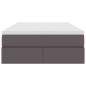 Preview: Aufbewahrungsbett mit Matratze Grau 120 x 200 cm Kunstleder