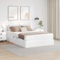 Preview: ARDEBO.de - Aufbewahrungsbett mit Matratze Weiß 140 x 190 cm Kunstleder