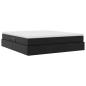 Preview: Aufbewahrungsbett mit Matratze Schwarz 180 x 200 cm Kunstleder