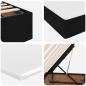 Preview: Aufbewahrungsbett mit Matratze Schwarz 120 x 190 cm Polyester