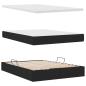 Preview: Aufbewahrungsbett mit Matratze Schwarz 140 x 200 cm Polyester
