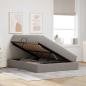 Preview: Aufbewahrungsbett mit Matratze Taupe 140 x 200 cm Polyester