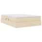 Preview: Aufbewahrungsbett mit Matratze Creme 140 x 200 cm Polyester