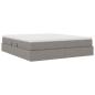 Preview: Aufbewahrungsbett mit Matratze Taupe 160 x 200 cm Polyester