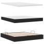 Preview: ARDEBO.de - Aufbewahrungsbett mit Matratze Schwarz 180 x 200 cm Polyester