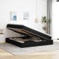 Preview: Aufbewahrungsbett mit Matratze Schwarz 180 x 200 cm Polyester
