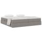 Preview: Aufbewahrungsbett mit Matratze Taupe 200 x 200 cm Polyester