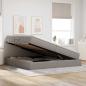 Preview: Aufbewahrungsbett mit Matratze Taupe 200 x 200 cm Polyester