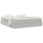 Preview: Aufbewahrungsbett mit Matratze Hellgrau 180 x 200 cm Samt