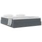 Preview: Aufbewahrungsbett mit Matratze Dunkelgrau 180 x 200 cm Samt