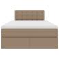 Preview: Aufbewahrungsbett Cappuccino 120 x 200 cm Kunstleder