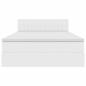 Preview: Aufbewahrungsbett mit Matratze Reinweiß 140 x 190 cm Kunstleder