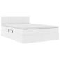 Preview: Aufbewahrungsbett mit Matratze Reinweiß 140 x 200 cm Kunstleder