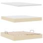Preview: ARDEBO.de - Aufbewahrungsbett mit Matratze Creme 160 x 200 cm Holzwerkstoff